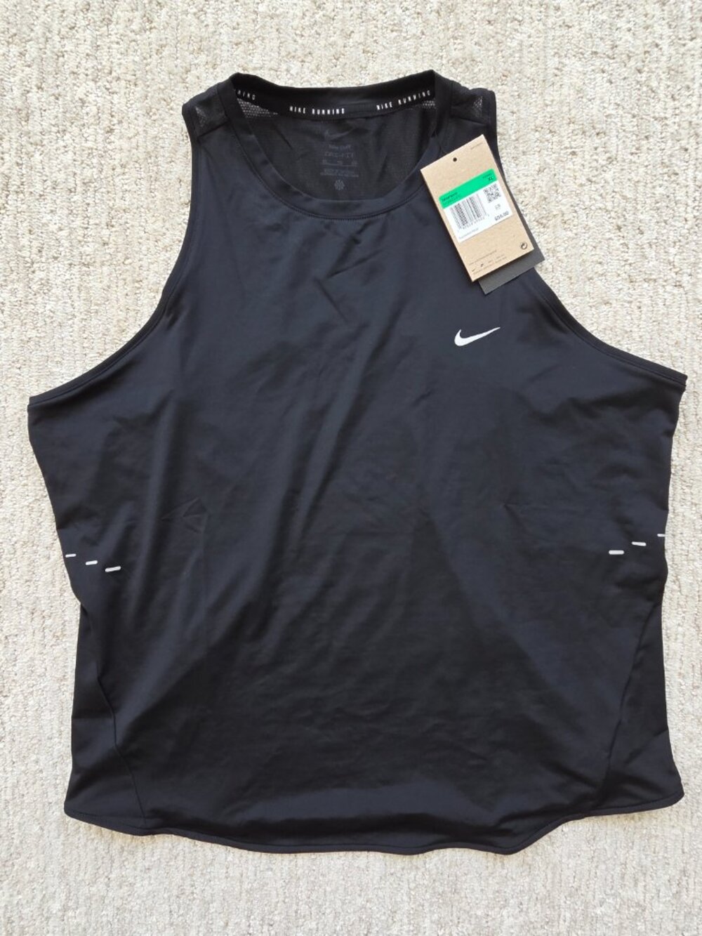 Nike Swift Women's Dri-FIT Running Workout Tank Top Singlet XL Black HQ0620-010